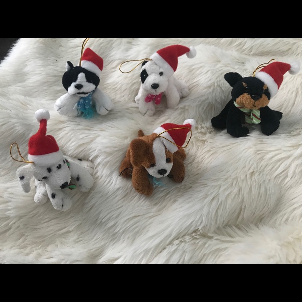 Stuffed dog ornaments
